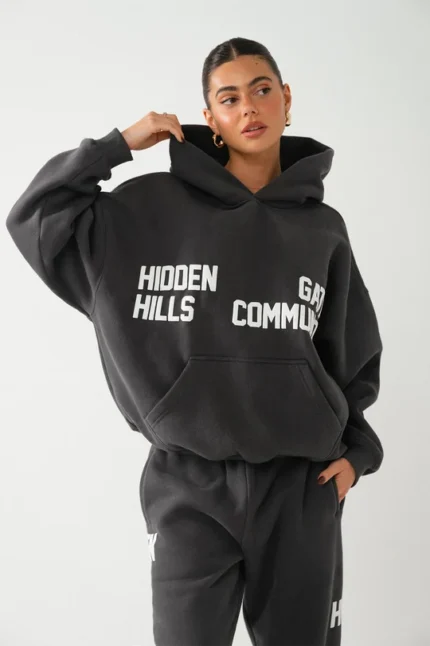 Hidden Hills Gated Community Hoodie Dark Grey