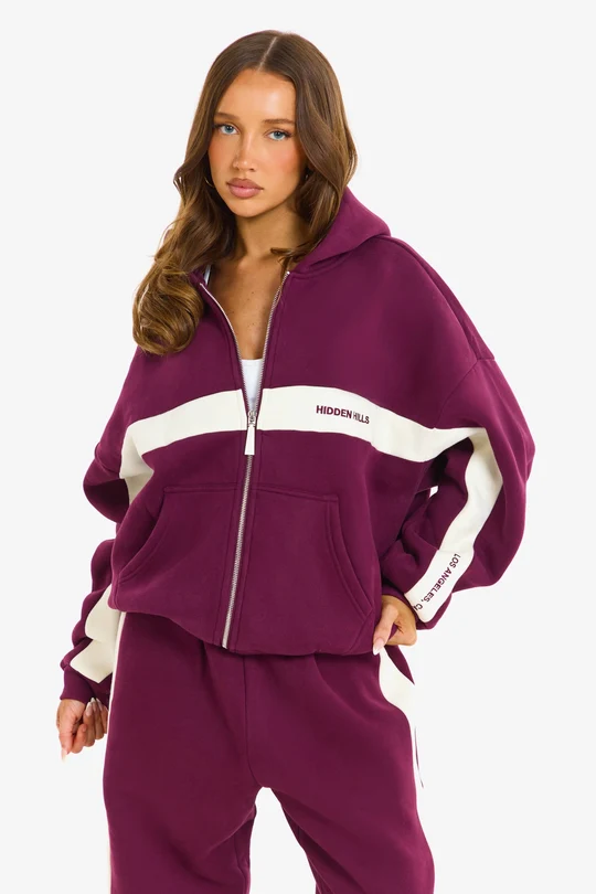 Look16-_264347_13ca8495-bcf8-43d6-b38c-e92ca81cf5a2_540x Hidden Hills Contrast Panel Zip Hoodie Plum