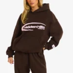 Hidden Hills Sporty Hoodie Dark Brown/Light Pink