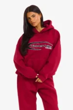 Hidden Hills Sporty Hoodie Burgundy/Black