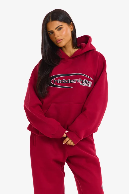 Look20-_208_f4c7e0fc-0fce-4a65-b47c-3f061fc84e00_540x Hidden Hills Sporty Hoodie Burgundy/Black