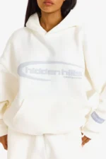 Hidden Hills Sporty Hoodie Off-White/Light Gray