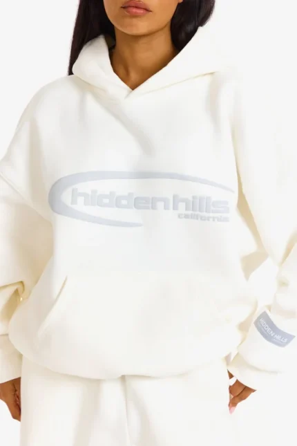 Hidden Hills Sporty Hoodie Off-White/Light Gray