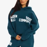 Hidden Hills Gated Community Hoodie, Deep Teal