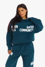 Hidden Hills Gated Community Hoodie, Deep Teal