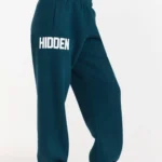 Hidden Hills Gated Community Straight-Leg Sweatpants Deep Teal