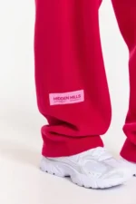 Hidden Hills Gated Community Straight-Leg Sweatpants Dark Pink