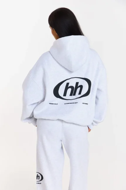 Hidden Hills Emblem Hoodie Light Grey