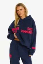 Hidden Hills Gated Community Hoodie Navy/Red