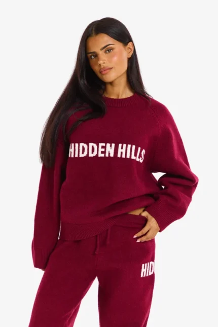 Hidden Hills Burgundy Knit Sweater