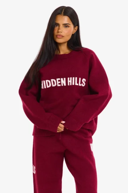 Hidden Hills Burgundy Knit Sweater