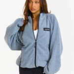 Hidden Hills Fleece Zip-up Jacket Grey/Black