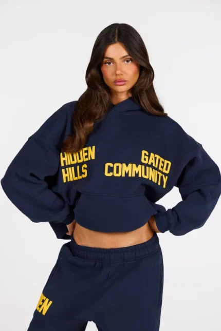 Hidden Hills Gated Community Hoodie Amber/Navy