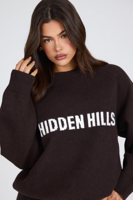 Hidden Hills Knit Sweater Dark Brown