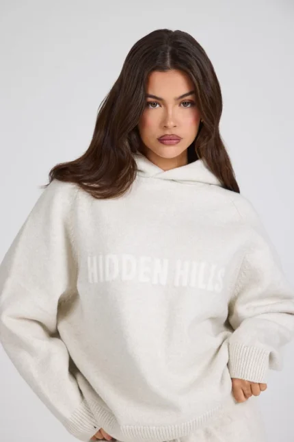 Hidden Hills Knit Hoodie Beige