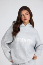 Hidden Hills Knit Hoodie Light Grey