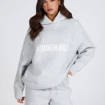 Hidden Hills Knit Hoodie Light Grey