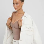 Hidden Hills Logo Stitch Denim Jacket off White