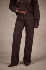 Hidden Hills Logo Stitch Jeans Dark Brown