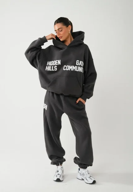 Hidden Hills Gated Community Hoodie Dark Grey