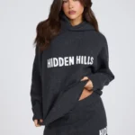 Hidden Hills Knit Hoodie Dark Grey