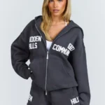 Hidden Hills Gated Community Zip Hoodie Dark Grey