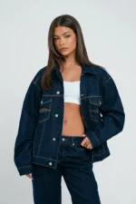 Hidden Hills Logo Stitch Denim Jacket Indigo
