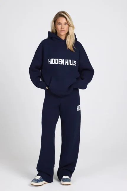 Hidden Hills Knit Hoodie Navy