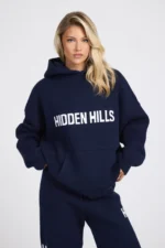 Hidden Hills Knit Hoodie Navy
