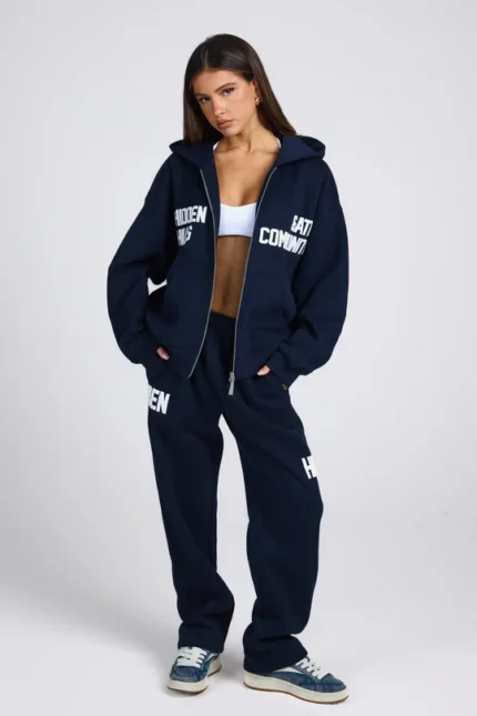 Hidden Hills Gated Community Zip Hoodie Navy