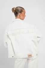 Hidden Hills Logo Stitch Denim Jacket off White