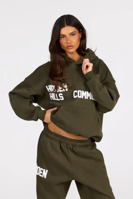 Hidden Hills Gated Community Hoodie Olive