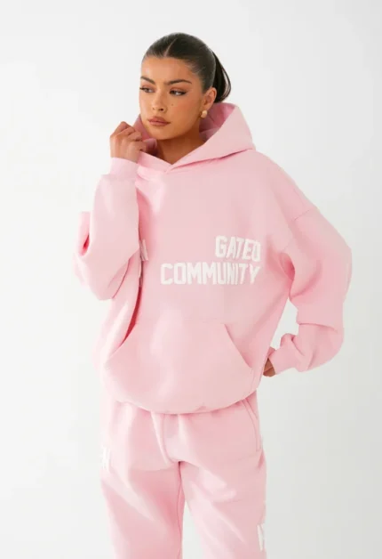 Hidden Hills Gated Community Hoodie Light Pink