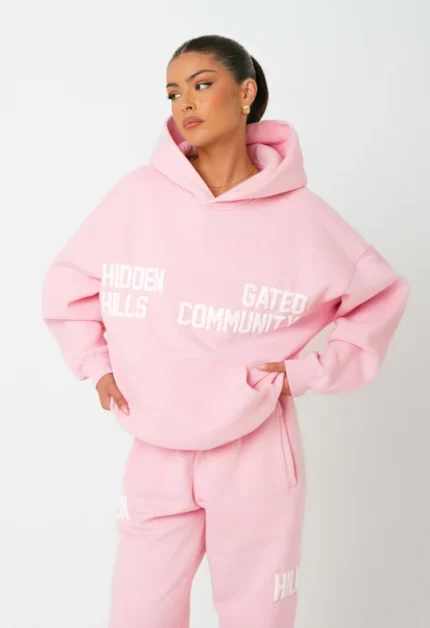 Hidden Hills Gated Community Hoodie Light Pink