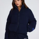 Hidden Hills Label Puffer Jacket Navy