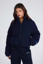 Hidden Hills Label Puffer Jacket Navy