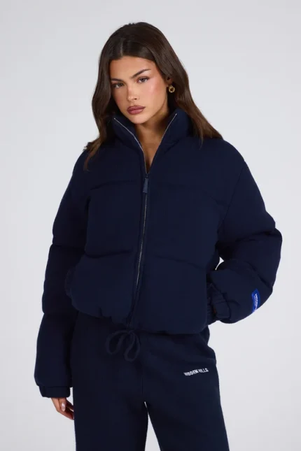 Hidden Hills Label Puffer Jacket Navy