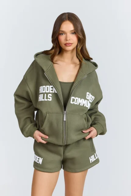 Hidden Hills Gated Community Zip Hoodie Sage