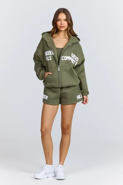 Hidden Hills Gated Community Zip Hoodie Sage