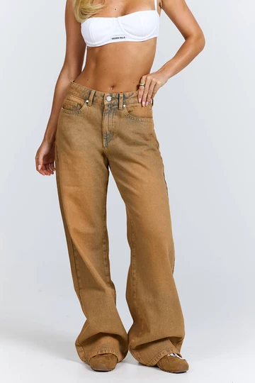 Hidden Hills Logo Stitch Jeans Vintage Wash